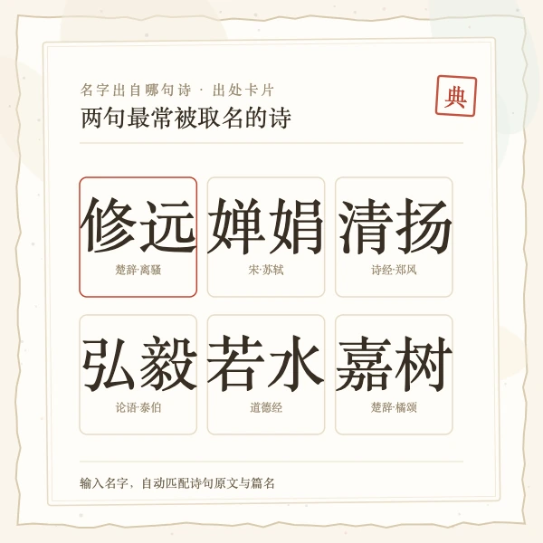 楚辞取名诗句
